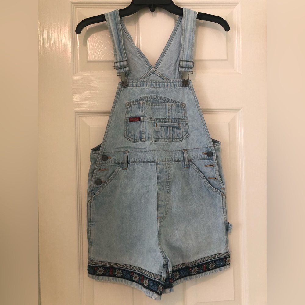 Squeeze denim overalls Y2K
